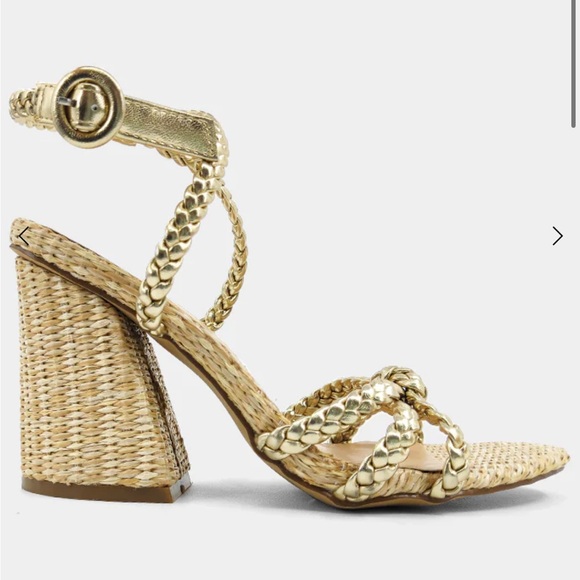 Shoes - Gold Braided Women's Sandal